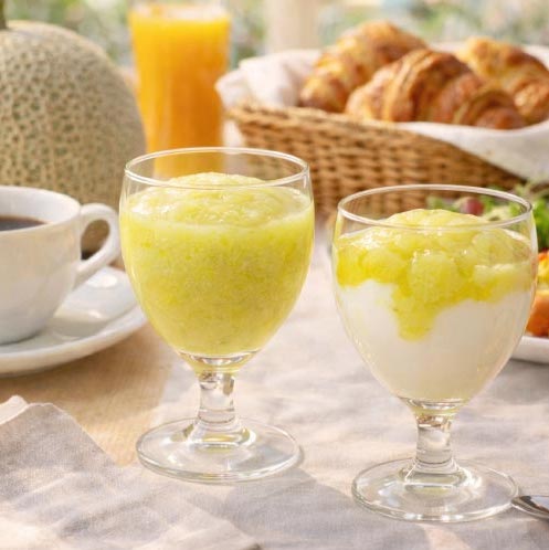 生搾り完熟マスクメロンピューレとバニラアイスのセット | 一果相伝