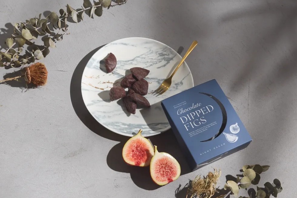 いちじくのダークチョコレートがけ＆ハーブティーのセット | Night Cacao by KOKODii