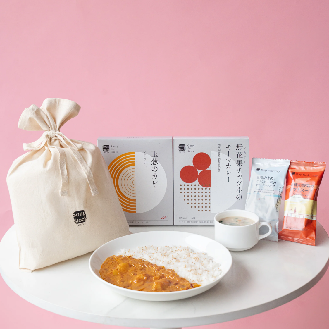 【母の日】バラの2輪ブーケとスープストックトーキョーのスープセット | AND PLANTS