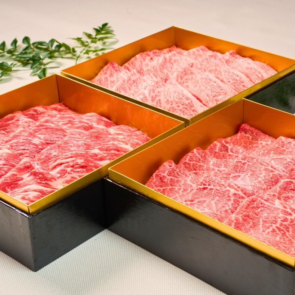 熟成肉重箱ギフトこだわり三段重 極／すき焼き・しゃぶしゃぶ | 門崎熟成肉 格之進