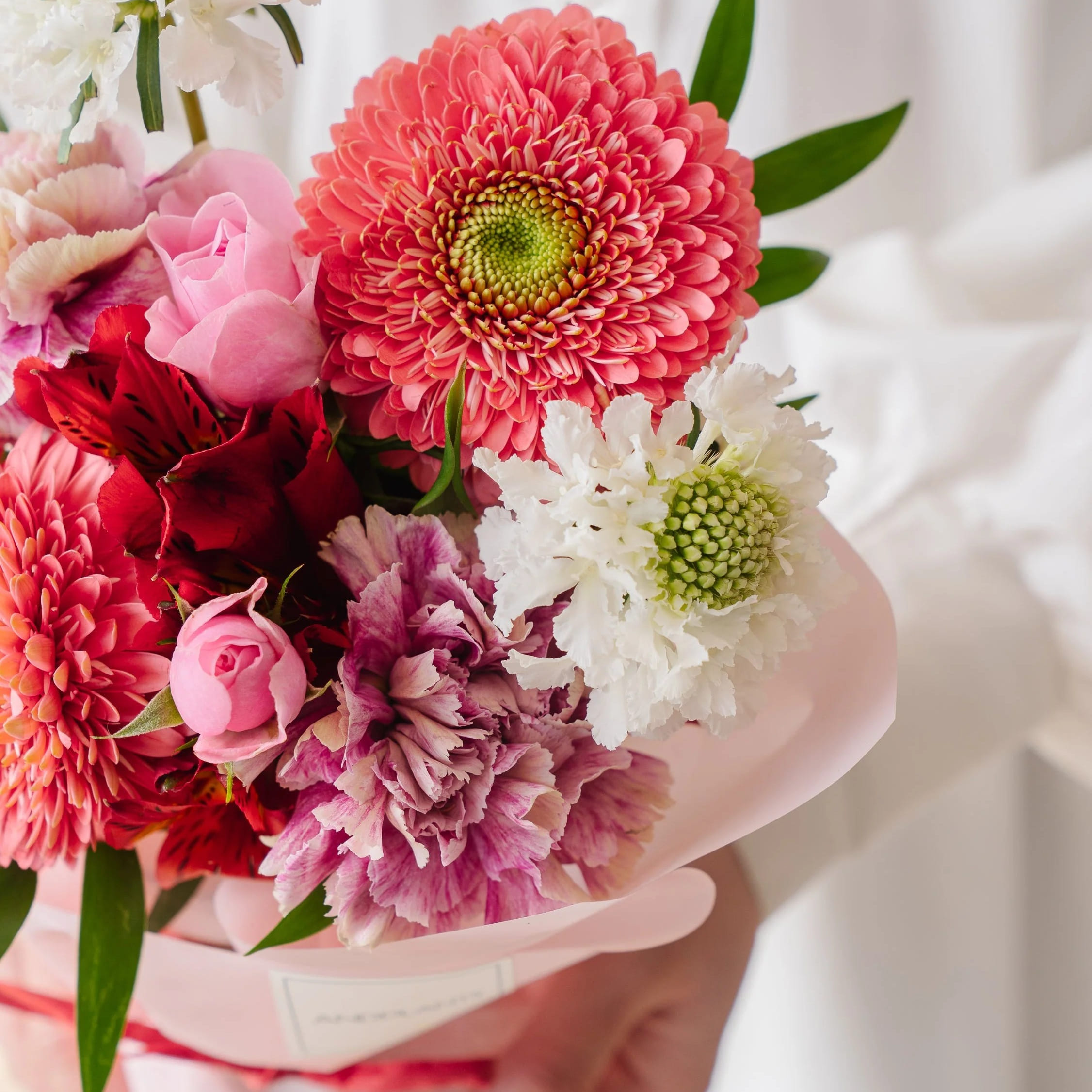 【母の日】そのまま飾れる花束 - ピンク&レッド - | AND PLANTS