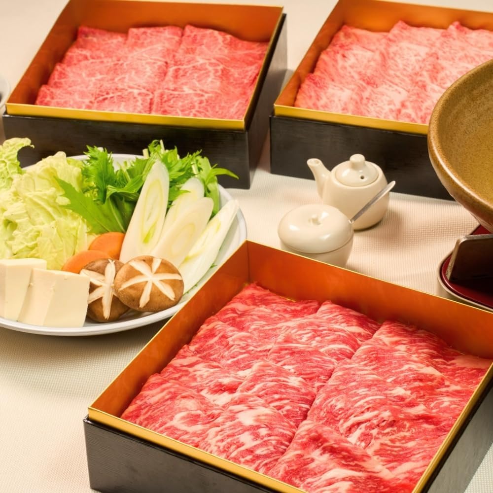 熟成肉重箱ギフトこだわり三段重 極／すき焼き・しゃぶしゃぶ | 門崎熟成肉 格之進