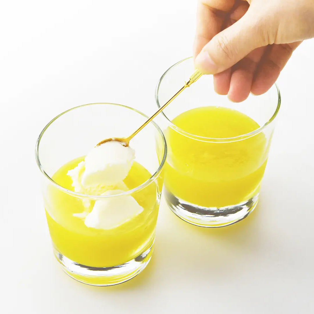 生搾り完熟マスクメロンピューレとバニラアイスのセット | 一果相伝